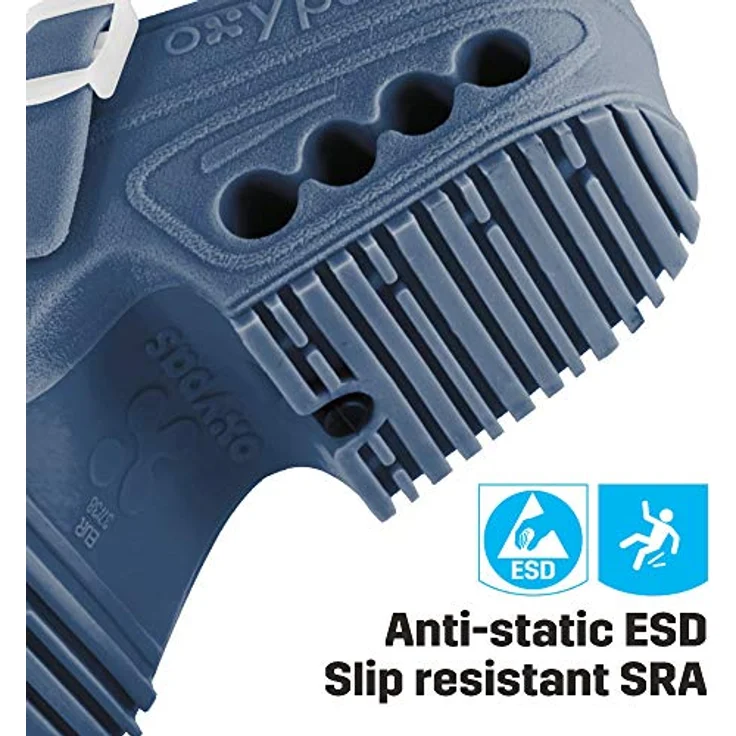 Safety Jogger Oxyclog, Sicherheitsschuh mit Gummilaufsohle, antistatischem Stecker und waschbar bis 90°C, blau, Größe 45 – Bild 4