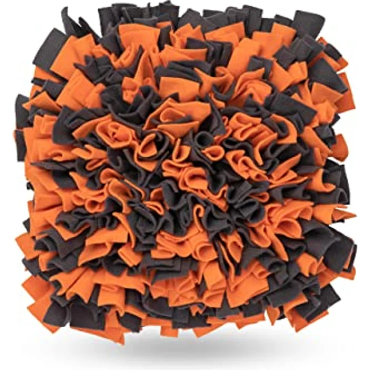 TrendPet Schnüffelteppich Schnüffelmatte für Hunde 48x48 cm 10 cm dick und rutschfest (Orange) – Bild 2