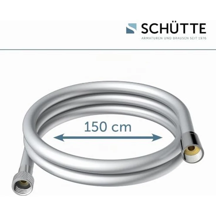 SCHÜTTE Brauseschlauch 150 cm, Duschschlauch mit ½” Anschluss, elegant in Silber – Bild 4