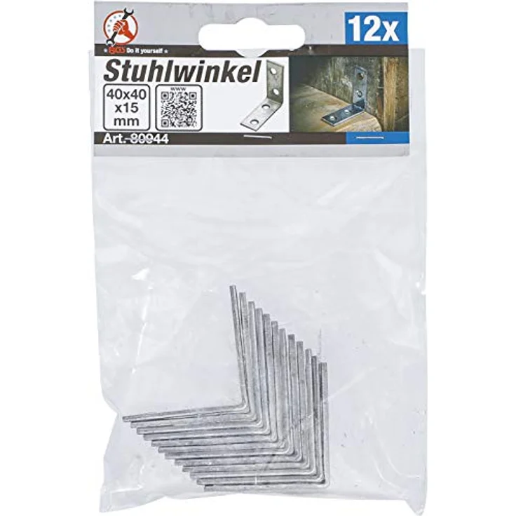BGS Diy 80944 | Stuhlwinkel | 40 x 40 x 15 mm | 12-tlg. – Bild 5