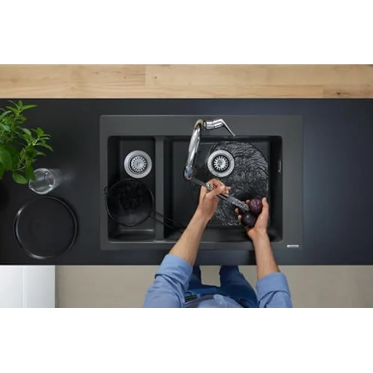 Hansgrohe Talis M51 Küchenmischer 160 2jet, Edelstahl Finish mit Ausziehbrause und sBox, schwenkbar 110°/150° – Bild 3