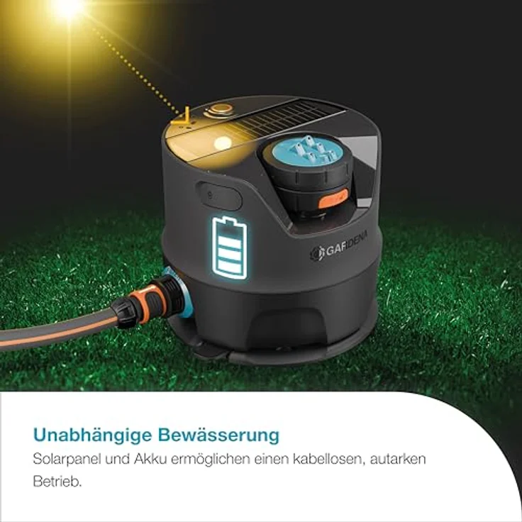 Gardena AquaPrecise, solarbetriebenes Bewässerungssystem für Rasen bis 320 m² mit Bluetooth App-Steuerung – Bild 7