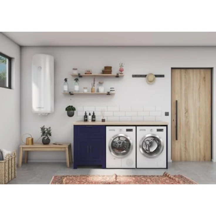 Thermoflow DS 150, Elektro Warmwasserspeicher 150 L Wandspeicher mit 1,5 kW Leistung, druckfest, 383 Minuten Aufheizzeit – Bild 5