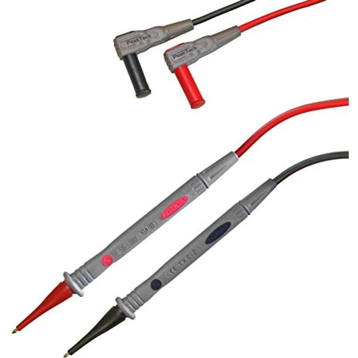 PeakTech Multimeter PeakTech TKS-2: Prüfleitungen ~ 2mm Prüfspitze / kurz ~ mit 4mm Stecke, (1 St) – Bild 2