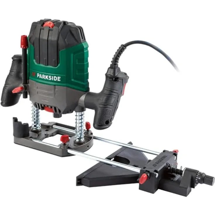 PSIDE PARKSIDE® Oberfräse Set POF 1200 D3, mit 6 Fräsbits, elektrische Fräsmaschine (230V), 1200W, in blau