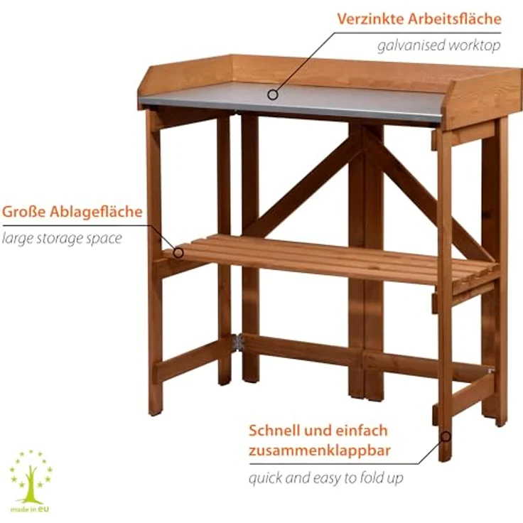 Dobar Pflanztisch klappbar 89 cm x 85 cm x 44 cm – Bild 3