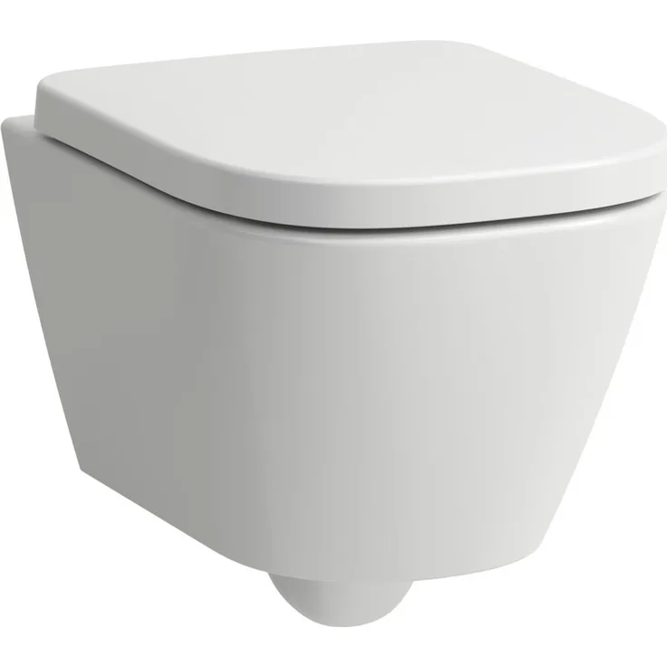 Laufen Wand-WC Advanced MEDA, Kompakt-WC mit verdeckter Befestigung, 490x360mm, Silent Flush, spülrandlos, Tiefspüler, Weiß H8201130000001