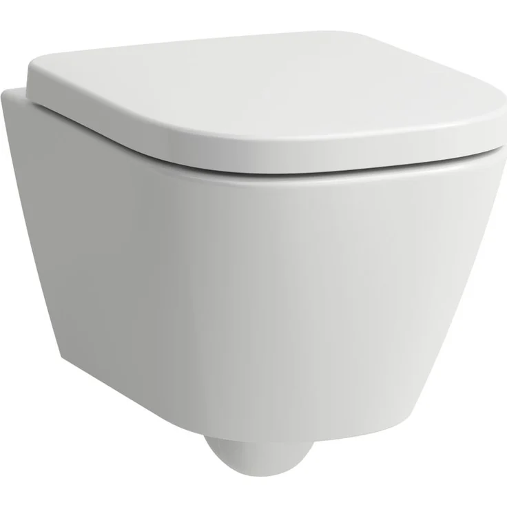 Laufen Wand-WC Advanced MEDA, Kompakt-WC mit verdeckter Befestigung, 490x360mm, Silent Flush, spülrandlos, Tiefspüler, Weiß H8201130000001