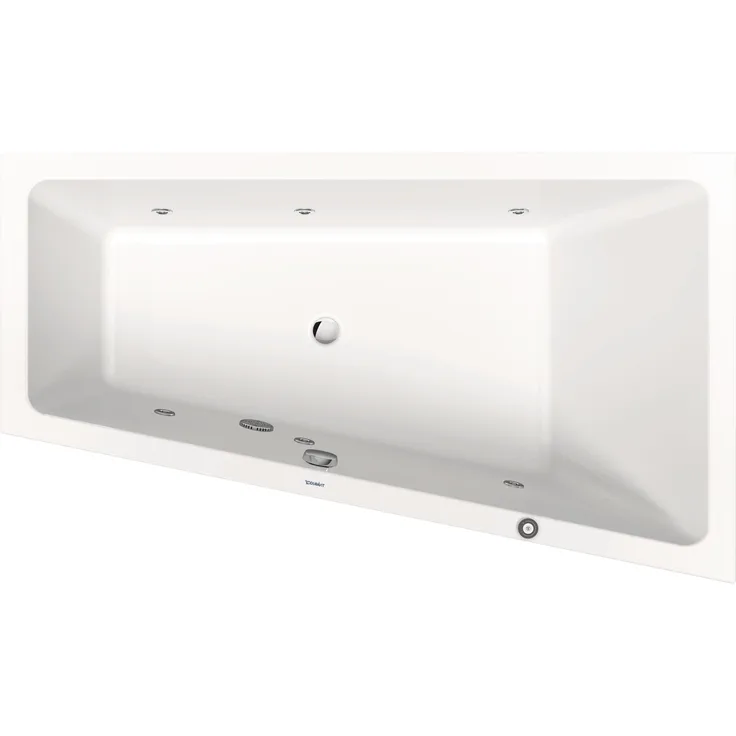 Duravit Trapez-Whirlwanne No 1, integrierte Badewanne mit 6 Wanddüsen, weiss, 1700x1000mm