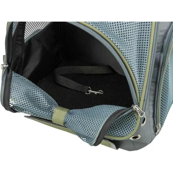 TRIXIE Hunde-Rucksack Lyla - Hunderucksack bis 8kg, atmungsaktives Mesh, integrierte Kurzleine - Schwarz – Bild 5