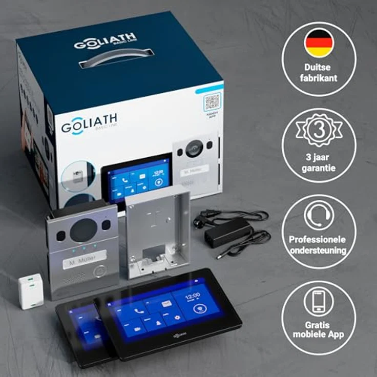 Goliath Intercom Goliath Basic Line, 2-Draht Video-Türsprechanlage mit FullHD, App-Anbindung, Schwarz/Silber – Bild 5