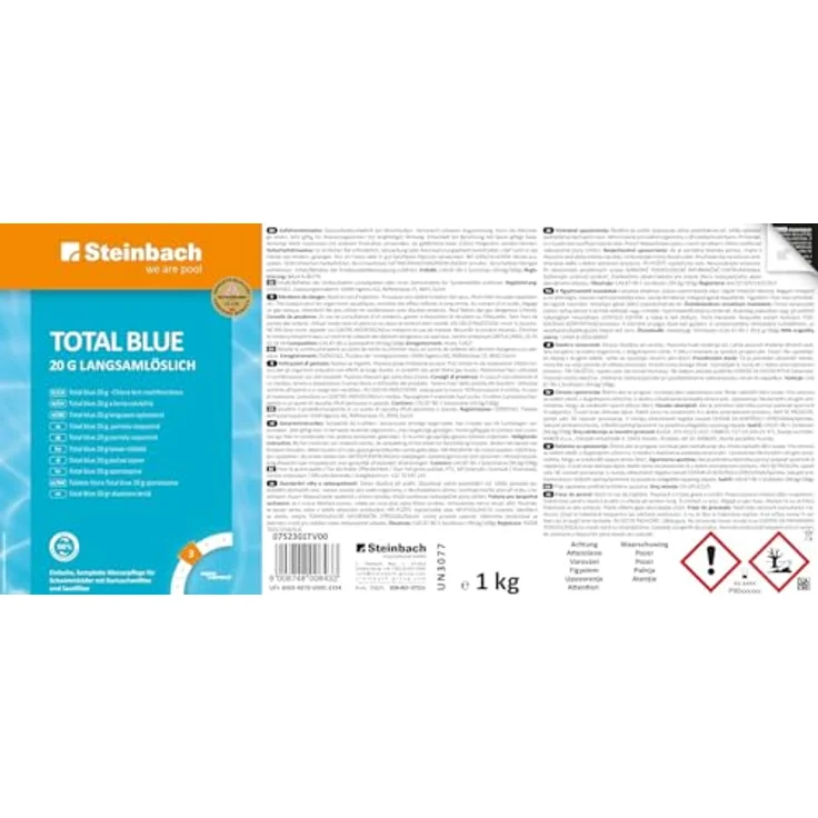 Steinbach Dosierschwimmer Starter Kit inkl. Total Blue, langsamlösliche Chlor Tabletten, 12,5 cm Ø, für sauberes und kristallklares Poolwasser – Bild 7