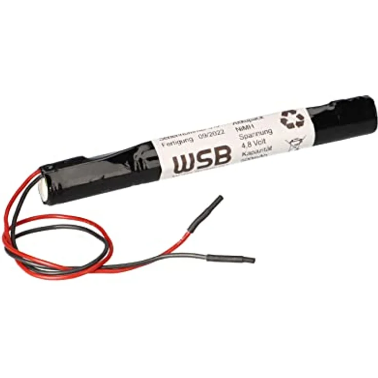 Akkuman.de Notleuchten Akkupack Stab NiMH - 4,8V 0,5Ah Kompatibel mit RPower NiMH4805Q - Industrie & Gewerbe – Bild 1