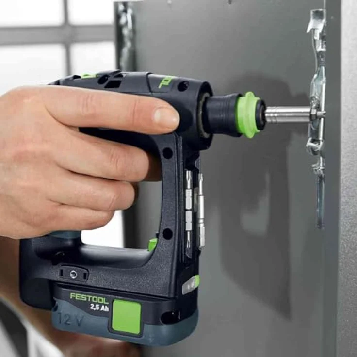 Festool Akku-Bohrschrauber CXS 12 2,5-Set 576865 (Bohrschrauber Holzbohrer Stahlbohrer Bohrer Werkstatt) Farbe: Grau/Grün/Akkuspannung: 10,8 V/Gänge: 2 – Bild 3