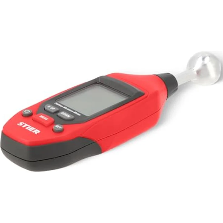STIER Feuchtigkeitsmessgerät, bis 40 mm Tiefe, Messbereich 0-100, LCD-Display, Alarm- & Hold-Funktionen, batteriebetrieben – Bild 4
