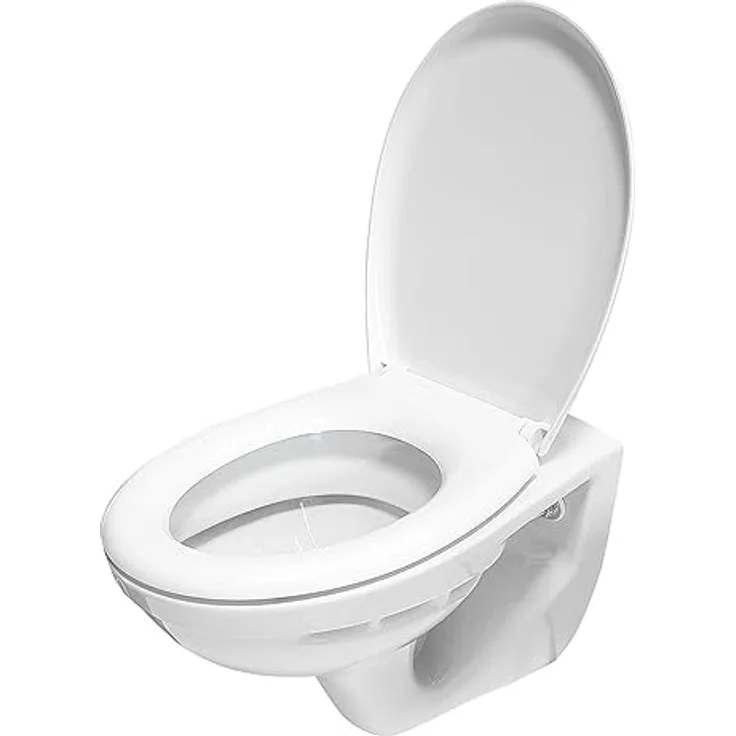 Belvit Wand Hänge WC Abgang Wand + Deckel + Vorwandelement + Schallschutz + Betätigungsplatte Komplettset, Hochwertige Sanitärkeramik, Tiefspülaufbau – Bild 2
