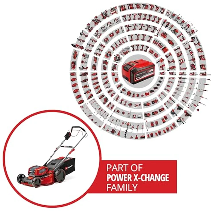Einhell Akkurasenmäher Professional GP-CM 36/52 S Li BL, 52 cm Schnittbreite, 4 x 5,2 Ah Plus Akkus und 2 Twincharger – Bild 2