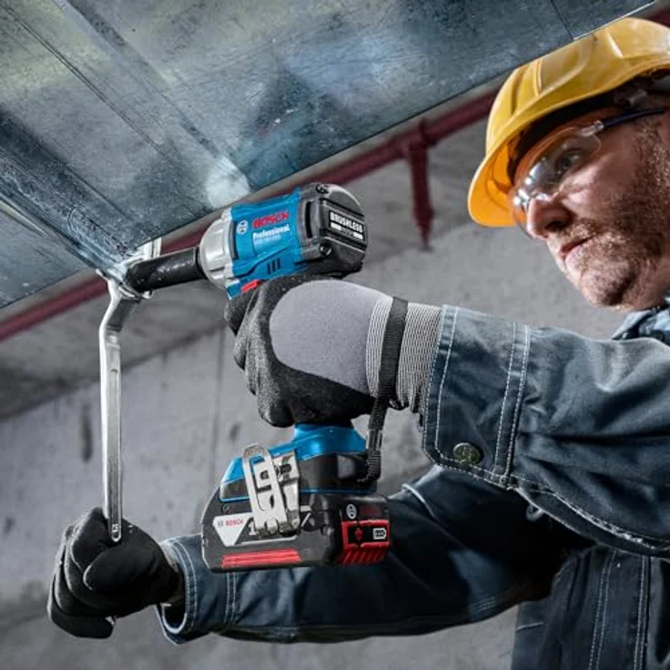 Bosch Professional 18V System Akku Drehschlagschrauber GDS 18V-350 (ohne Akku- Ladegerät), vielseitiges und effizientes Werkzeug mit Drehmomentwahl und bürstenlosem Motor – Bild 4