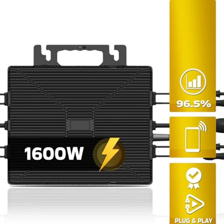 SUNNIVA® Balkonkraftwerk 1700/1600W Solaranlage mit 1600W Astro Energy Wechselrichter, WIFI Bluetooth, upgradebar drosselbar, 4 x 425W Solarmodule, 5m Anschlusskabel, Photovoltaikanlage, PV – Bild 3