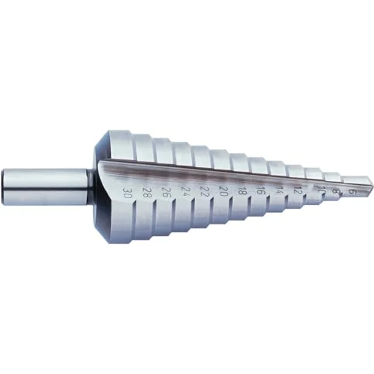 forum® Metallbohrer, Universal-Stufenbohrer HSS 30-40 mm, 2 Schneiden mit Kantenbrecher, gerades Nutdesign, 3-Flächenschaft – Bild 1