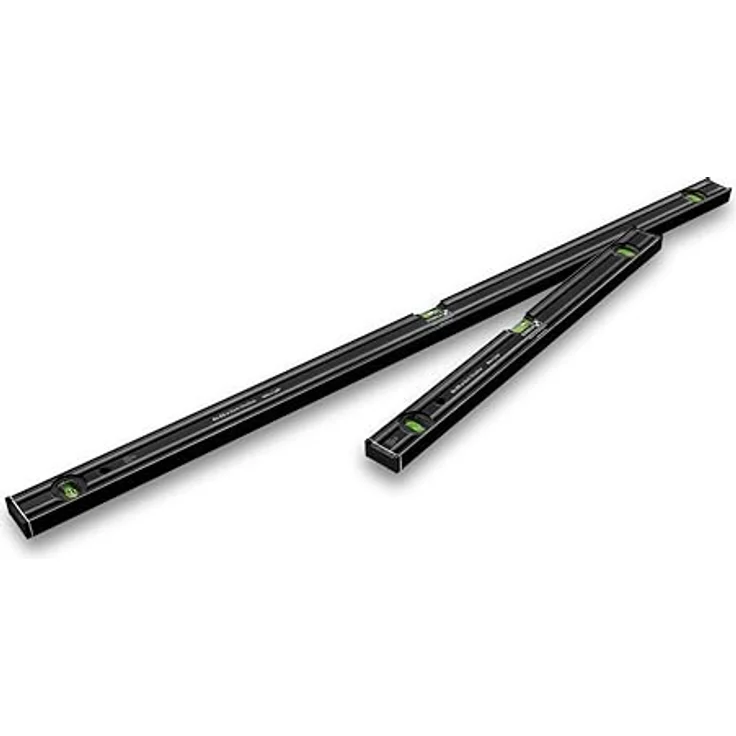 STABILA Wasserwaagen-Set 80 AS-2 Dark Shadow, 2-teilig: 60 cm, 120 cm - Aluminium-Profil, fluoreszierende Qualitätslibellen, LOCKED VIALS-Technologie – Bild 1