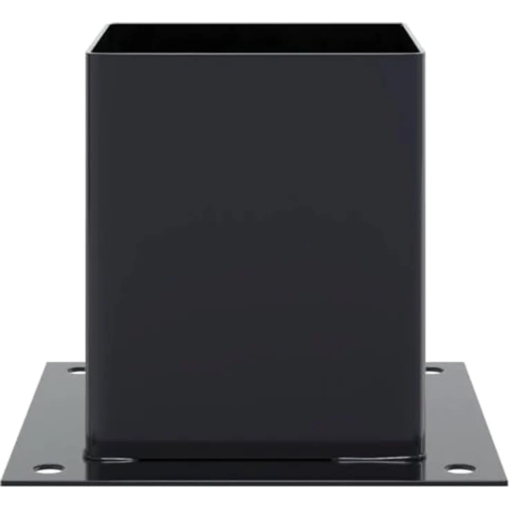 vidaXL Zaunpfosten Pfostenträger Quadrat, 4 Stk. 121x121 mm, Pulverbeschichteter Stahl, anthrazit – Bild 7