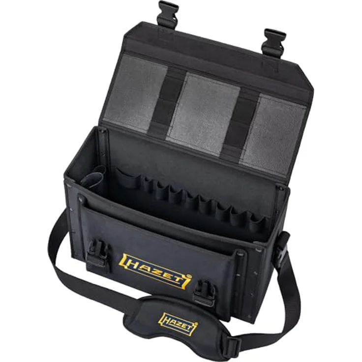 HAZET Werkzeugbox Werkzeugtasche-klein-leer, hochfestes Polyester, gepolsterter Schultergurt, zusätzliches Fach für Pläne, widerstandsfähiger Innenboden – Bild 5