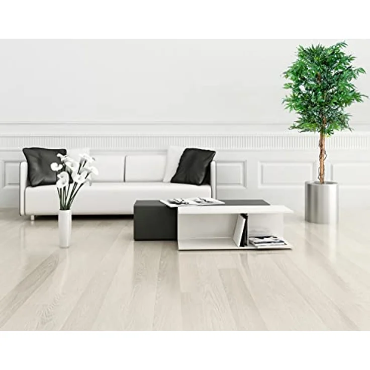PLANTASIA Kunstpflanze Zimmerpflanze 150 cm, künstlicher Marihuanastrauch mit Echtholzstamm, 600 detailreiche Blätter – Bild 2