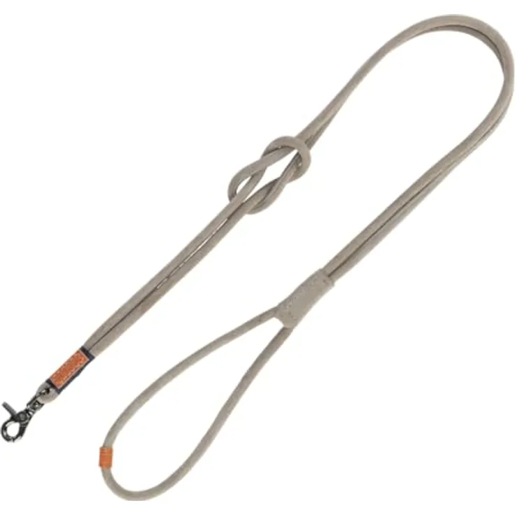 TRIXIE Hundeleine aus Leder BE Nordic Leine Leder XS-L, 1,20 m ø 8 mm in grau - Lederleine für Hunde mit nordischem Charme - für sehr kleine bis große Hunde - 17460