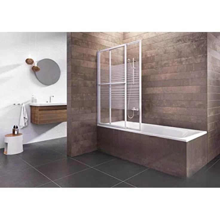 Schulte D1130 04 72 Komfort Duschabtrennung für Badewanne, alpinweiß, 70-118 cm – Bild 2