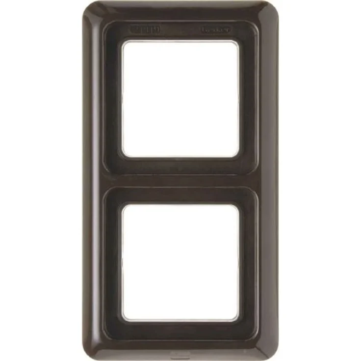 Berker Kombirahmen 2f.br 132901 WG-UP IP44, Abdeckrahmen für Schalter-Zubehör, horizontal/vertikal, 2 Einheiten – Bild 1