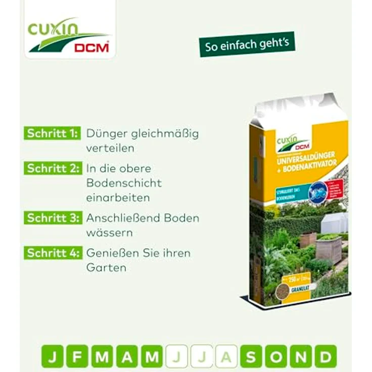Cuxin Universaldünger und Bodenaktivator, 25 kg 250 m² – Bild 6