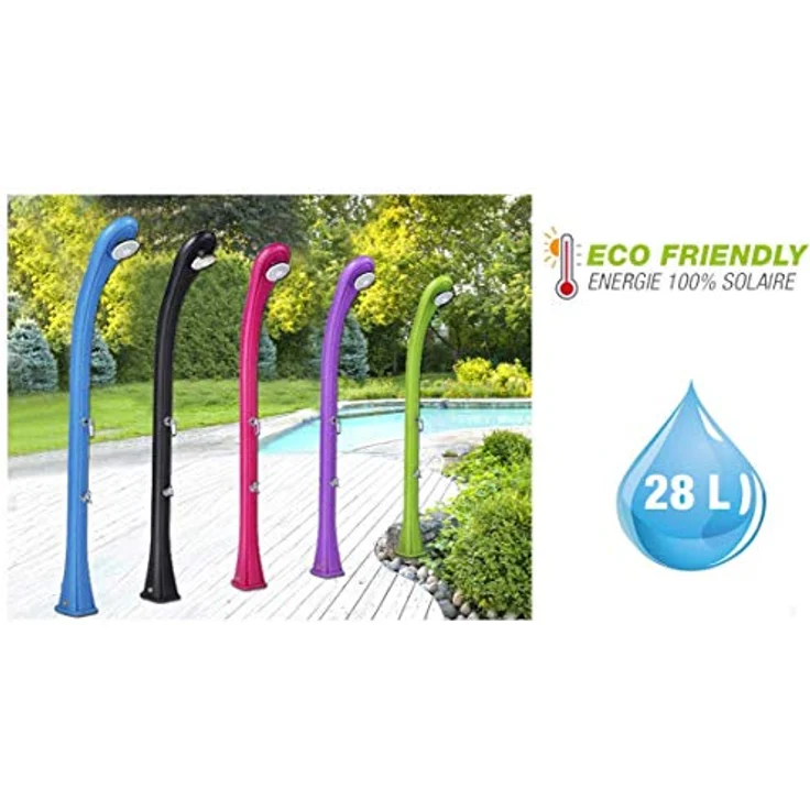 Solardusche SO HAPPY 28L Gartendusche Campingdusche Pooldusche Brause blau – Bild 7