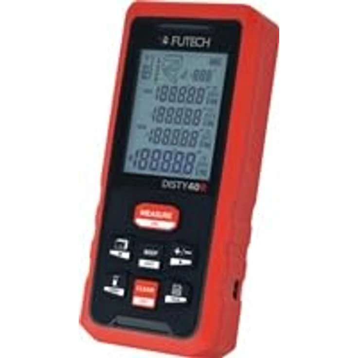 FUTECH Laserentfernungsmesser DISTY 40 RED, 40m Reichweite, ±2mm Genauigkeit, IP54, 99 Speicherplätze – Bild 2
