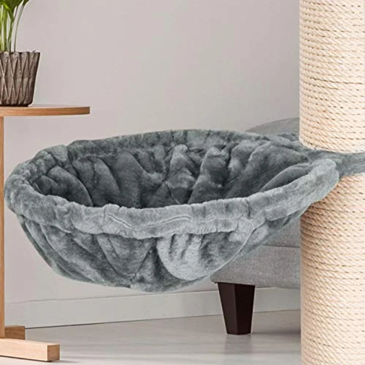 Happypet Liegemulden für XXL Kratzbaum Schlafmulde Zubehör für große Katzen (Maine Coon) Ø 45cm GRAU – Bild 2
