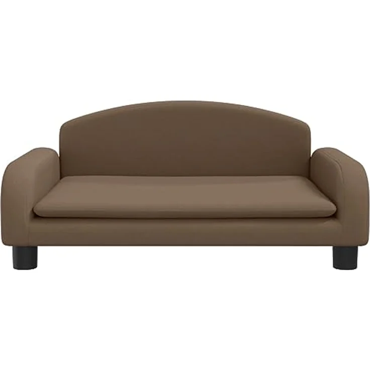vidaXL Hundebett Braun 70x45x30 cm Stoff, bequemes Polster aus Schaumstoff und stabiler Rahmen aus Kiefernholz – Bild 3