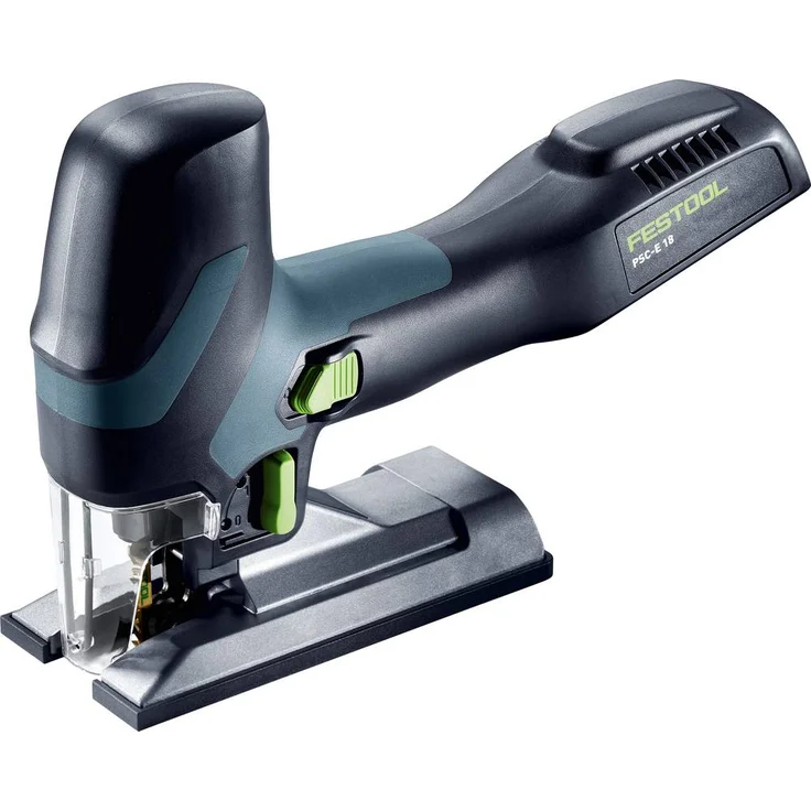 Festool PSC-E 18 EB-Basic, Akku-Pendelhubstichsäge mit 90°-Tisch, 2,3 kg, bis 40 mm Materialstärke, inkl. TBX 4 Akkupack