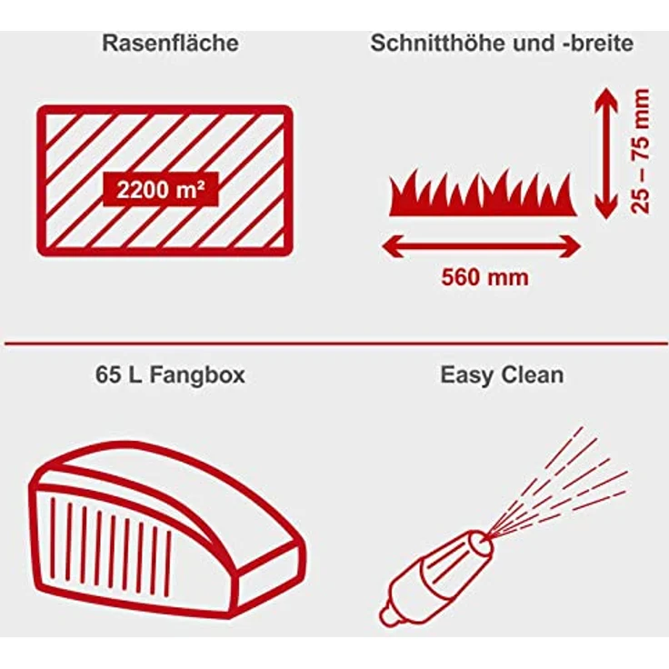 Scheppach Benzin Rasenmäher MS225-56 inkl. Motoröl | Radantrieb | 6PS | 56cm | 65L | Höhenverstellung 7 Stufen | Seitenauswurf & Reinigungsfunktion – Bild 5