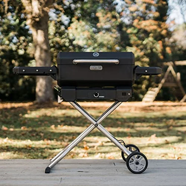 Masterbuilt® Tragbarer Holzkohlegrill und Smoker mit Wagen – Bild 2
