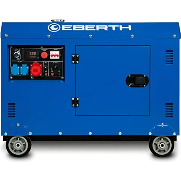 EBERTH GG3-ERD8000E, 8000 Watt Diesel Notstromaggregat mit 13,9 PS, 3-Phasen Stromgenerator, 1x 400V, 2x 230V, 1x 12V – Bild 2