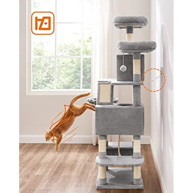 Feandrea Kitty (165 cm, Grey), Katzenbaum – Bild 9