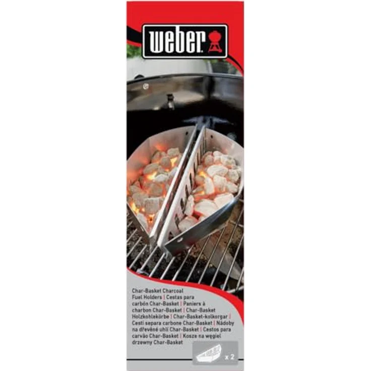 Weber Kohlekörbe für Holzkohlegrills in Kettle-Form, stabil & robust mit gleichmäßiger Hitzeverteilung, silber (3401510) – Bild 4