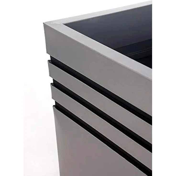 VIVANNO Zink Blumenkübel New Classic 80 cm Silber, pulverbeschichtet mit Bewässerungssystem – Bild 5