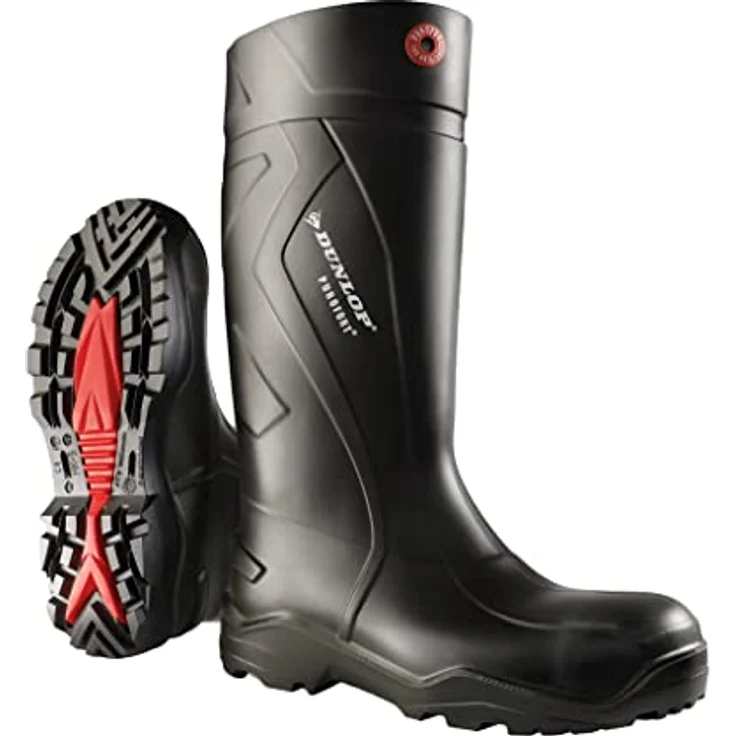 Dunlop Purofort+ C762041 Blk Welly 39, Sicherheitsschuhe S5 mit Stahl-Zehenschutzkappe und rutschfester Außensohle, schwarz – Bild 1