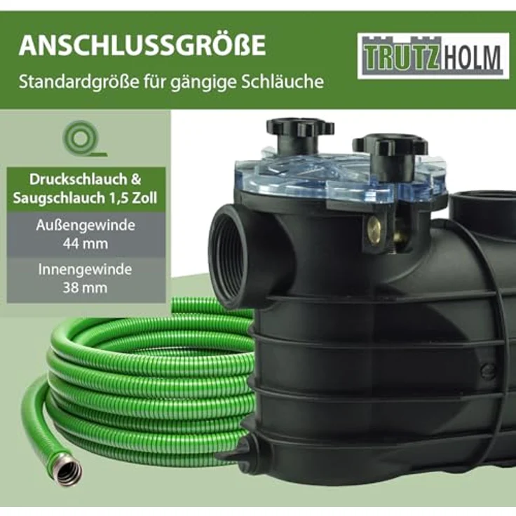 Baumarktplus TRUTZHOLM Schwimmbadpumpe Poolpumpe Swimmingpool 550W 10m³l-h – Bild 6