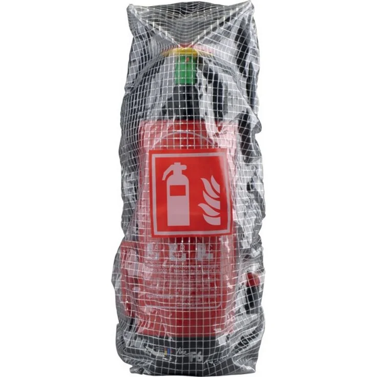 Gloria Gitternetzfolie für 6 kg Pulver-Feuerlöscher, transparent, wasserfest, UV-beständig