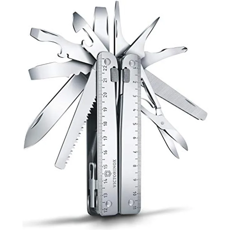 Victorinox Multifunktionswerkzeug Swiss Tool 28 Funktionen Sehr Robust silber Halter