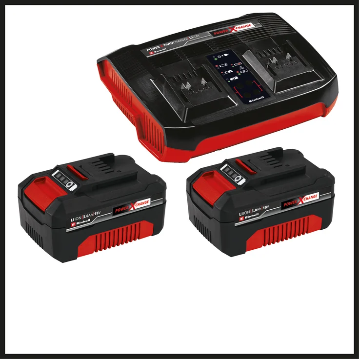 Einhell Power X-Change Akku-Sense AGILLO Kit (2x3,0Ah) 2x 18V 3,0 Ah mit Ladegerät – Bild 2