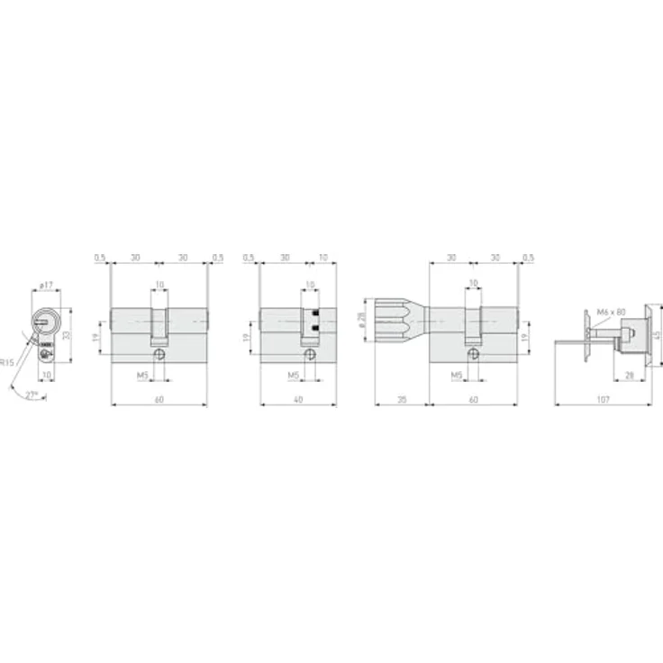 ABUS Profilzylinder mit NOT - UND GEFAHRENFUNKTION EC 550 EC 550 NP Profilzylin Der Ec550np 30-30 - Preisvergleich – Bild 4