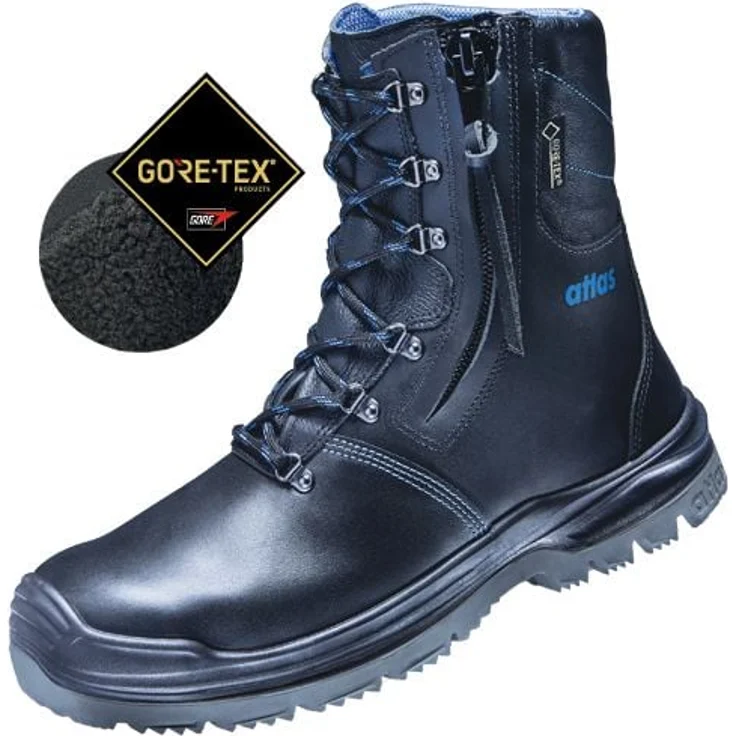 ATLAS XR GTX 945 Thermo S3, Sicherheitstiefel mit Aluminium-Zehenschutzkappe und SRC Rutschhemmung, schwarz